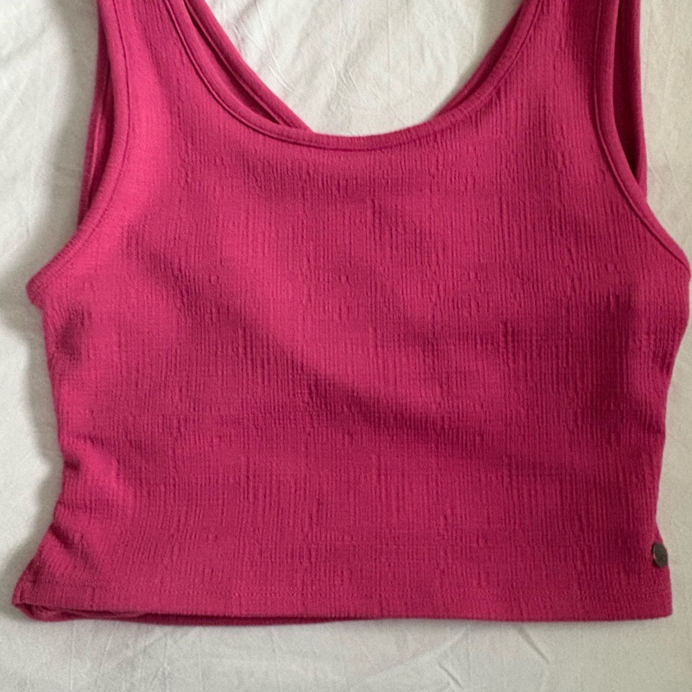 Roxy Fuchsia Textured Tank Top